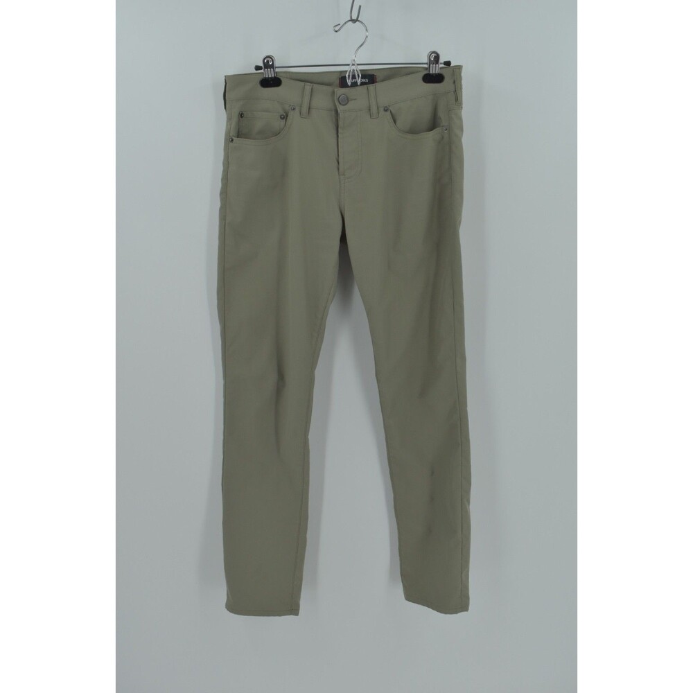 Bluffworks Ascender Chinos Mens 31x32 Slim Fit Green Khaki Olive Tan Tech Pants